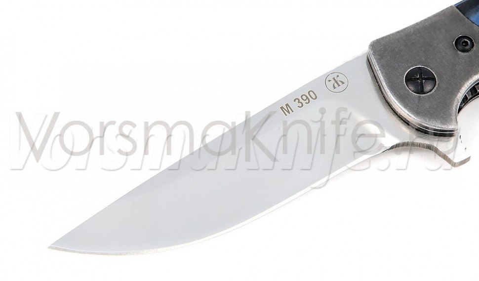 Нож складной 012 синий сталь М390 купить с доставкой по Москве, СПб и ...