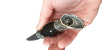 Финка НКВД (разборная) сталь D2 (кованая), рукоять черный граб  