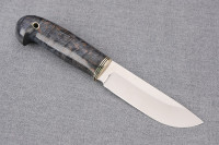Нож Лиса, сталь М390, карельская береза 