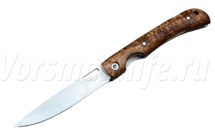 Складной нож "Стрела" - 2, N690, карельская береза