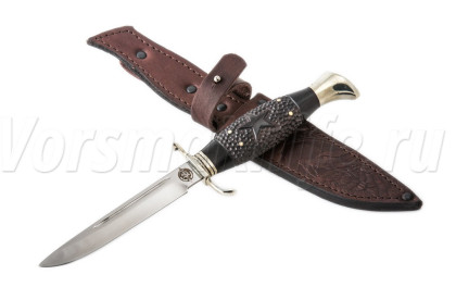 Финка НКВД сталь 95Х18 (кованая), рукоять черный граб