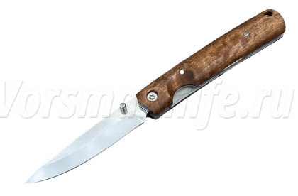 Складной нож "Стрела" - 3, N690, карельская береза