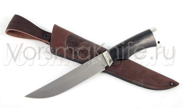 Нож туристический Осетр, K390, граб 