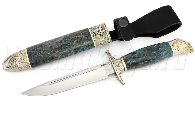 Финка НКВД, N690, стаб. карелская береза, литье Феликс, ножны 
