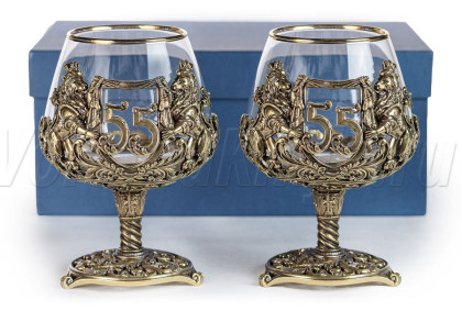 Бокалы для коньяка "Юбилейный 55" 2 шт
