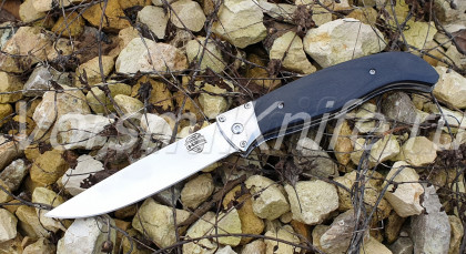 Складной нож Лис, сталь М390, черный граб