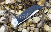 Складной нож Лис, сталь М390, черный граб  