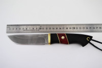 Нож Лиса, ХВ-5, граб, карельская береза, художественный пин 