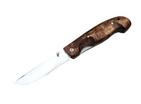 Складной нож "Финский", N690, карельская береза  