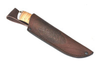 Нож "Бобр", ХВ-5, дюраль, береста 
