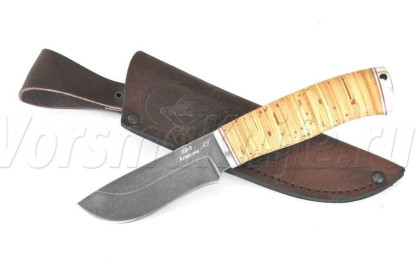 Нож "Бобр", ХВ-5, дюраль, береста