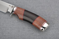 Нож "Варан", N690, литье мельхиор, бубинга, граб 