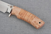 Нож "Скаут", N690, карельская береза, береста 