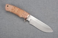 Нож "Скаут", N690, карельская береза, береста 