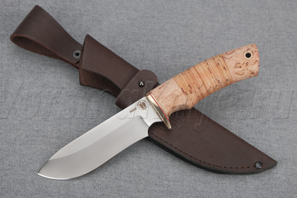 Нож "Скаут", N690, карельская береза, береста