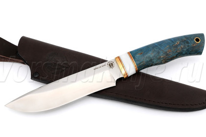 Нож Беркут, сталь М390, искусственный камень / карельская береза 1